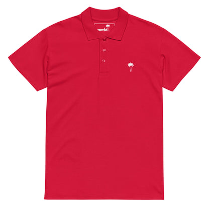 "Perry" Premium Pique Polo | Unisex | White Palm