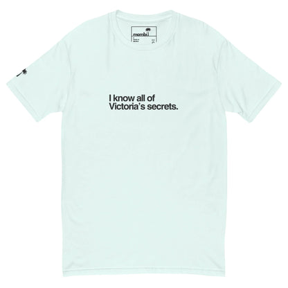 Light blue t-shirt with black text on a white background